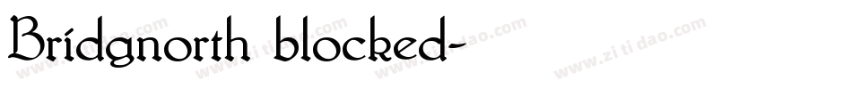 Bridgnorth blocked字体转换